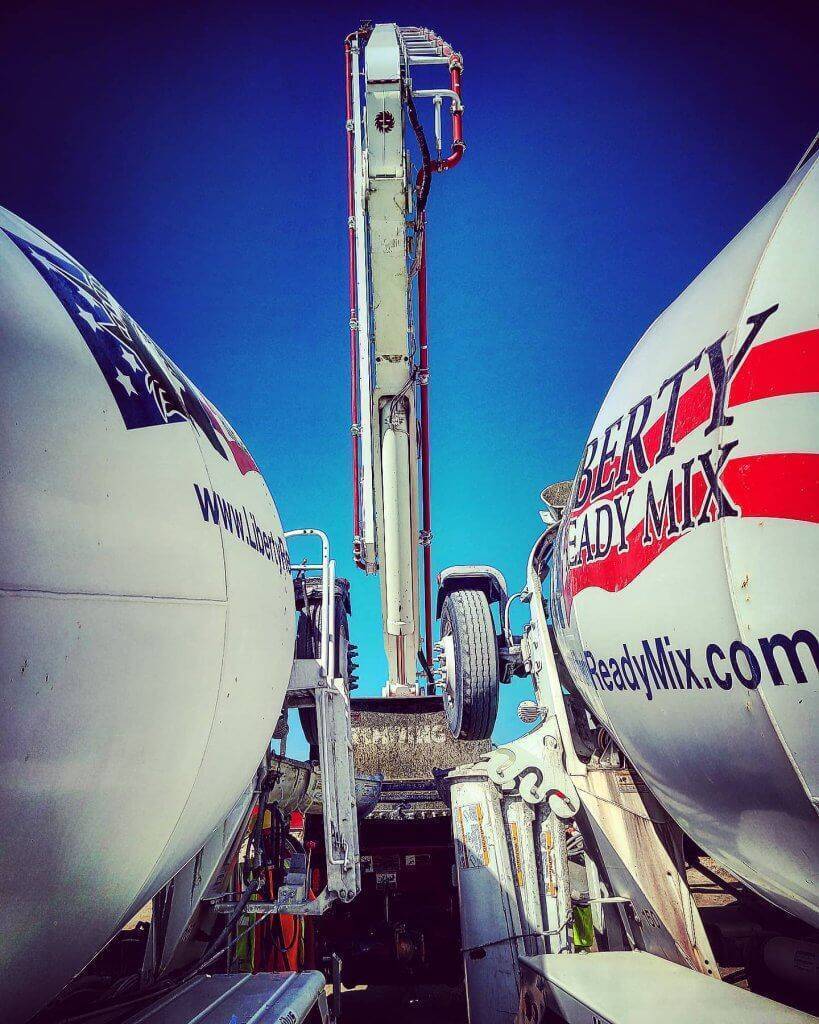 Cement Mixers at a Commercial Job Site